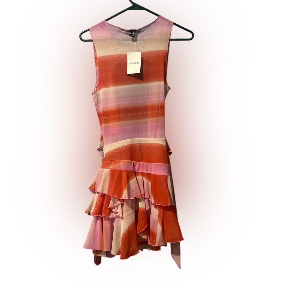 Forever 21 Pink and Orange High Low Dress